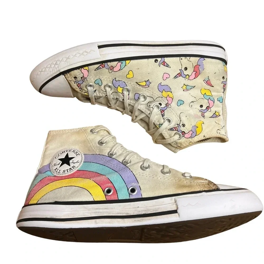 Converse Chuck‎ Taylor All Star Hi Unicorn (GS) Lace Up Sneakers Youth Size 3.0